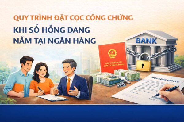 Banner quy trình đặt cọc nhà đang thế chấp ngân hàng